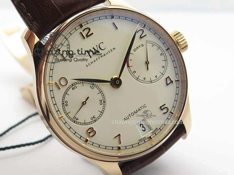 MIROTIME 0128 Fashionable Portuguese Real PR RG IW500701 ZF 1:1 Best Edition On Brown Leather Strap A52010 V 7302